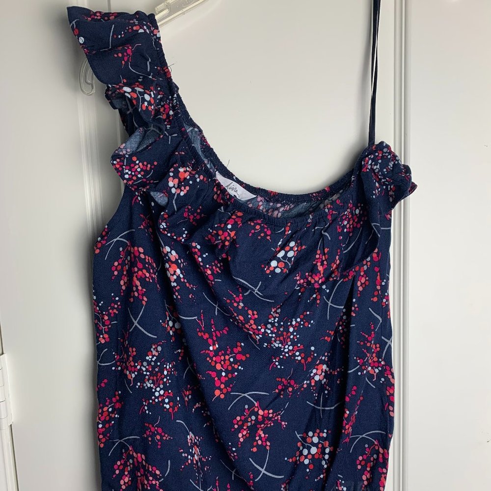 Blue One Shoulder Top